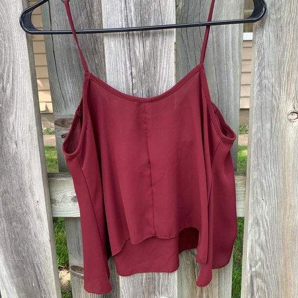 Wine and gold sequin blouse - Picture 4 of 5